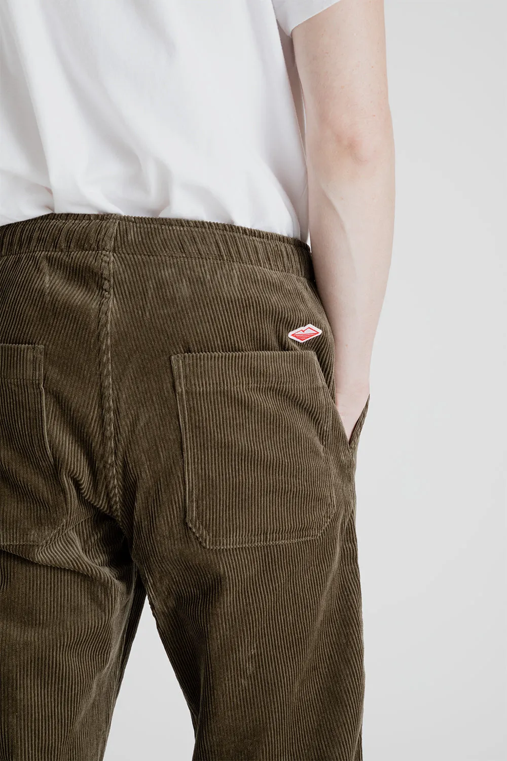 Active Corduroy Lazy Pants - Olive