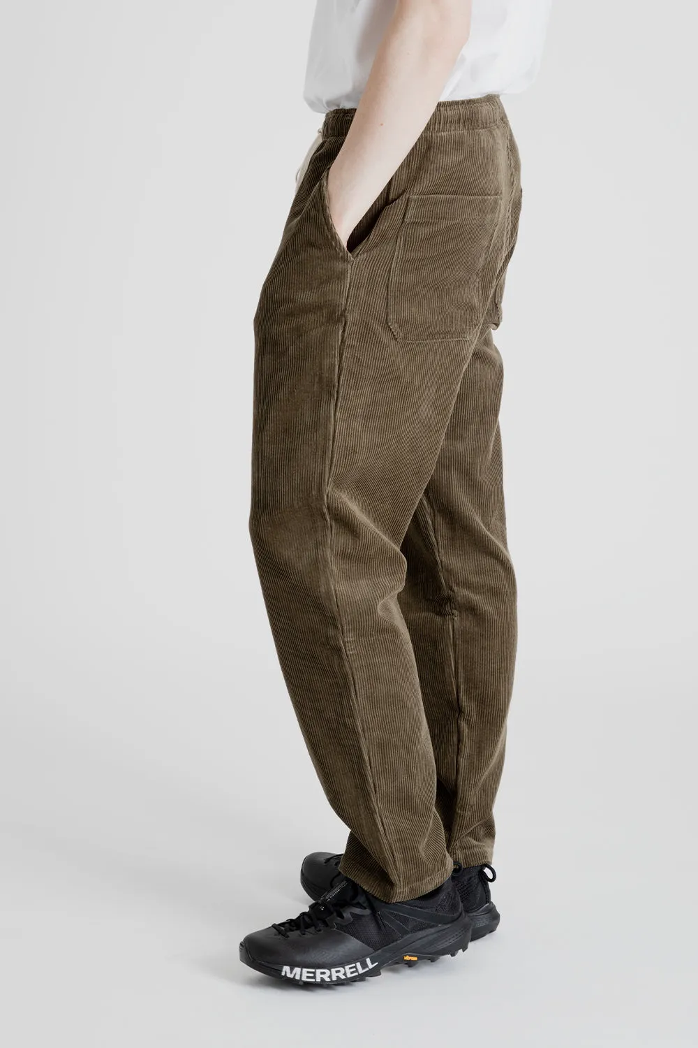 Active Corduroy Lazy Pants - Olive