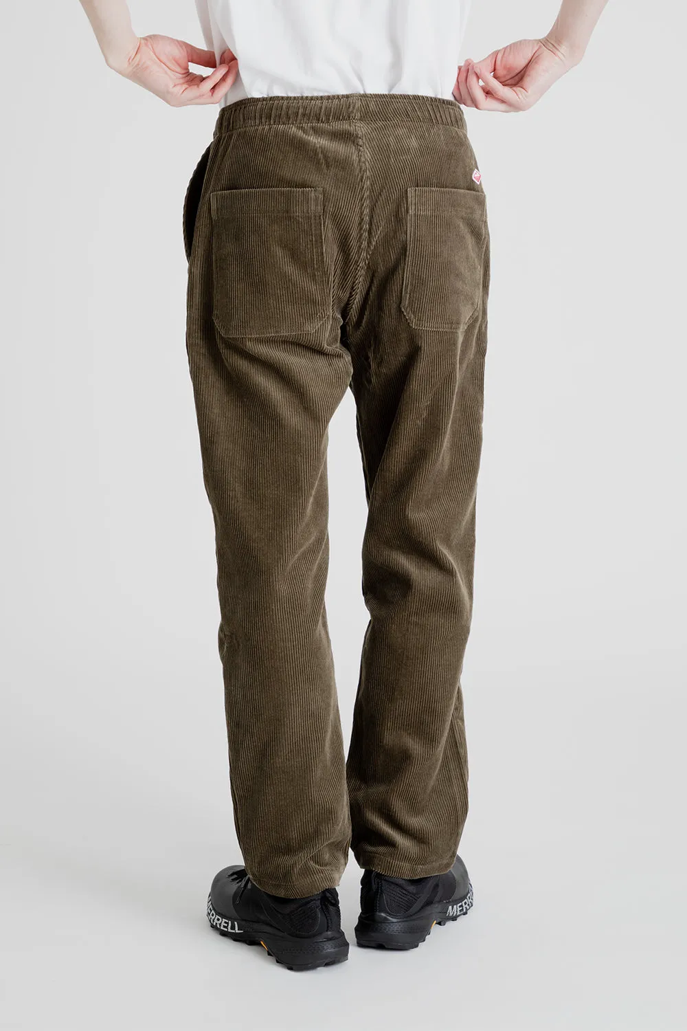 Active Corduroy Lazy Pants - Olive