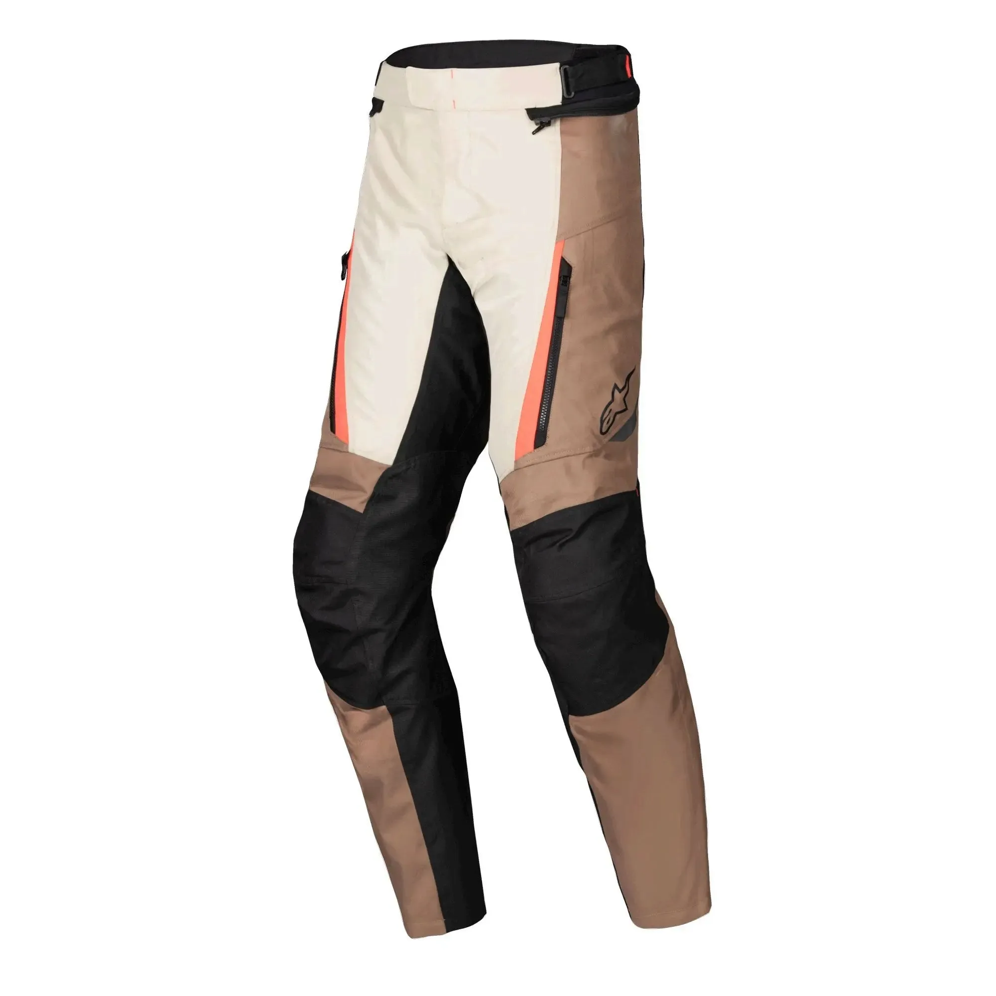 Alpinestars ST-1 Waterproof Textile Trouser Dark Khaki / Sand / Black / Fluo Red