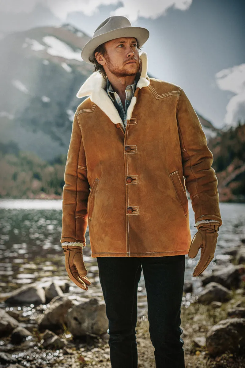 &SONS Aspen Shearling Coat Tan