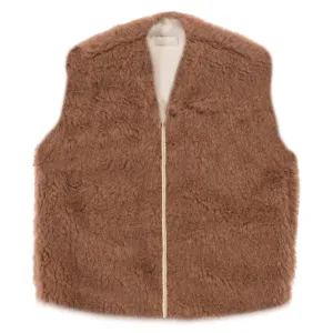 Baby/Kid Virgin Wool Vest - Brown