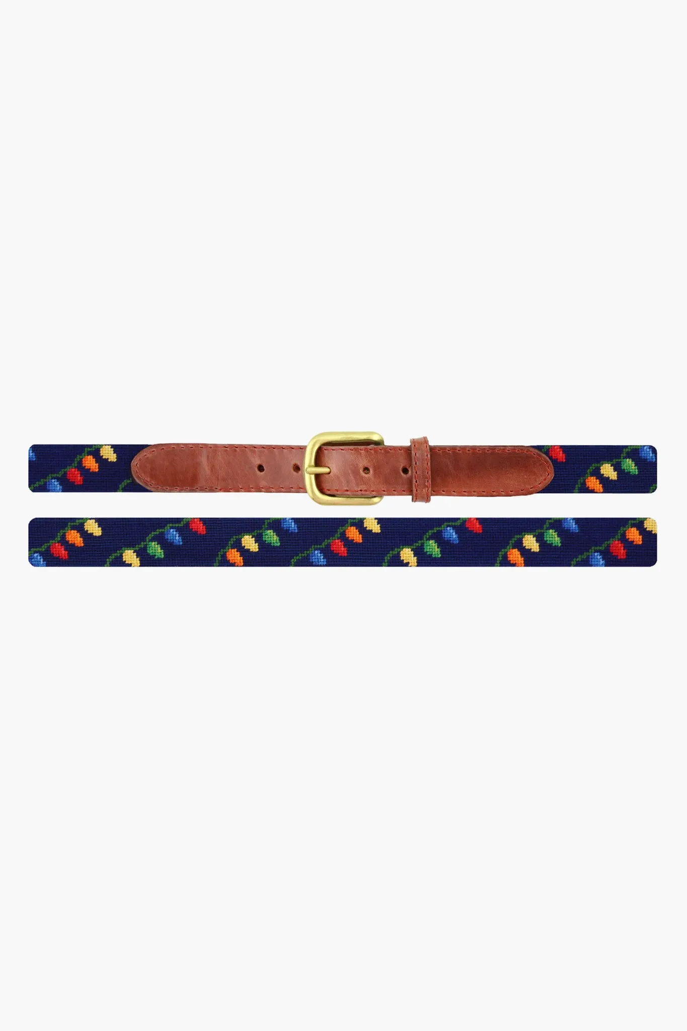 Christmas Lights Needlepoint Childrens Belt