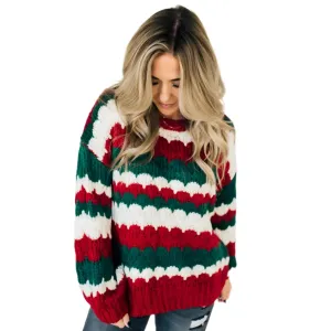 Christmas Themed Cozy Chunky Knit Sweater