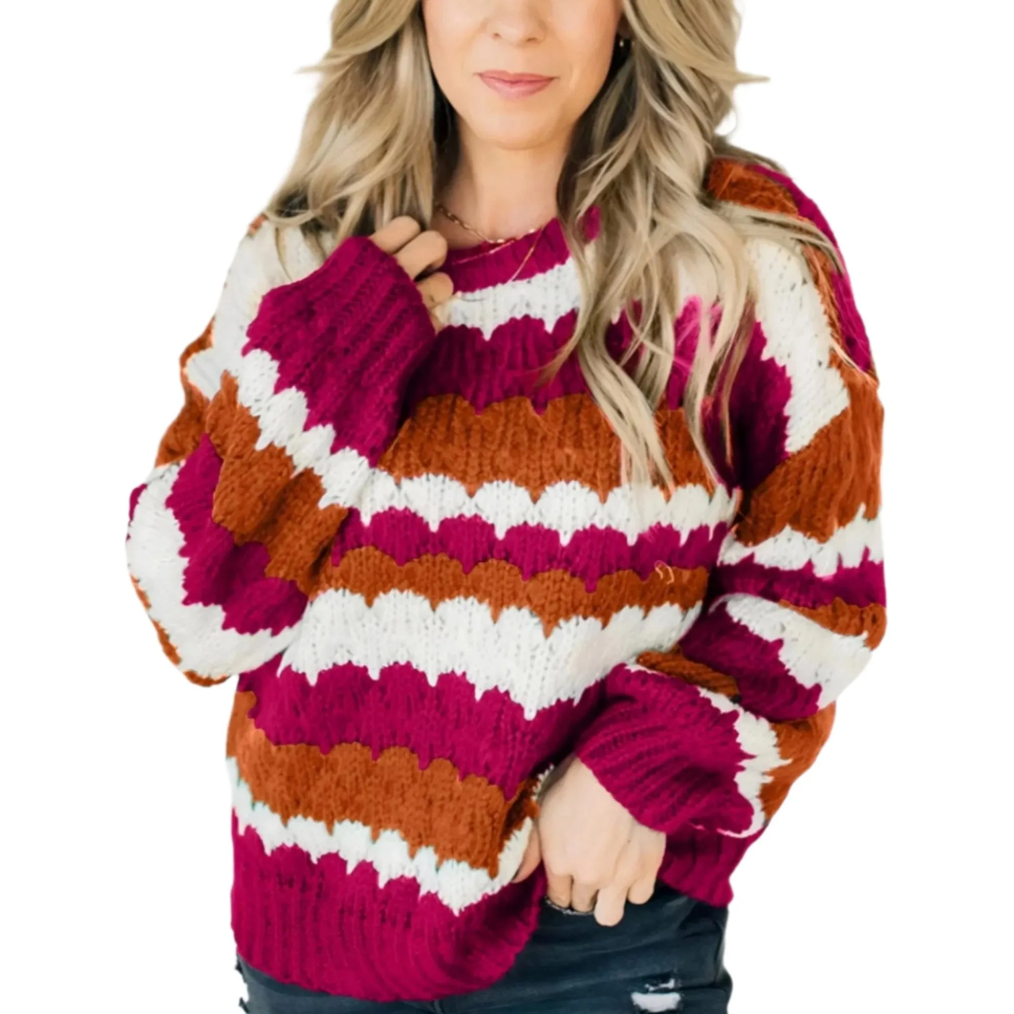 Christmas Themed Cozy Chunky Knit Sweater