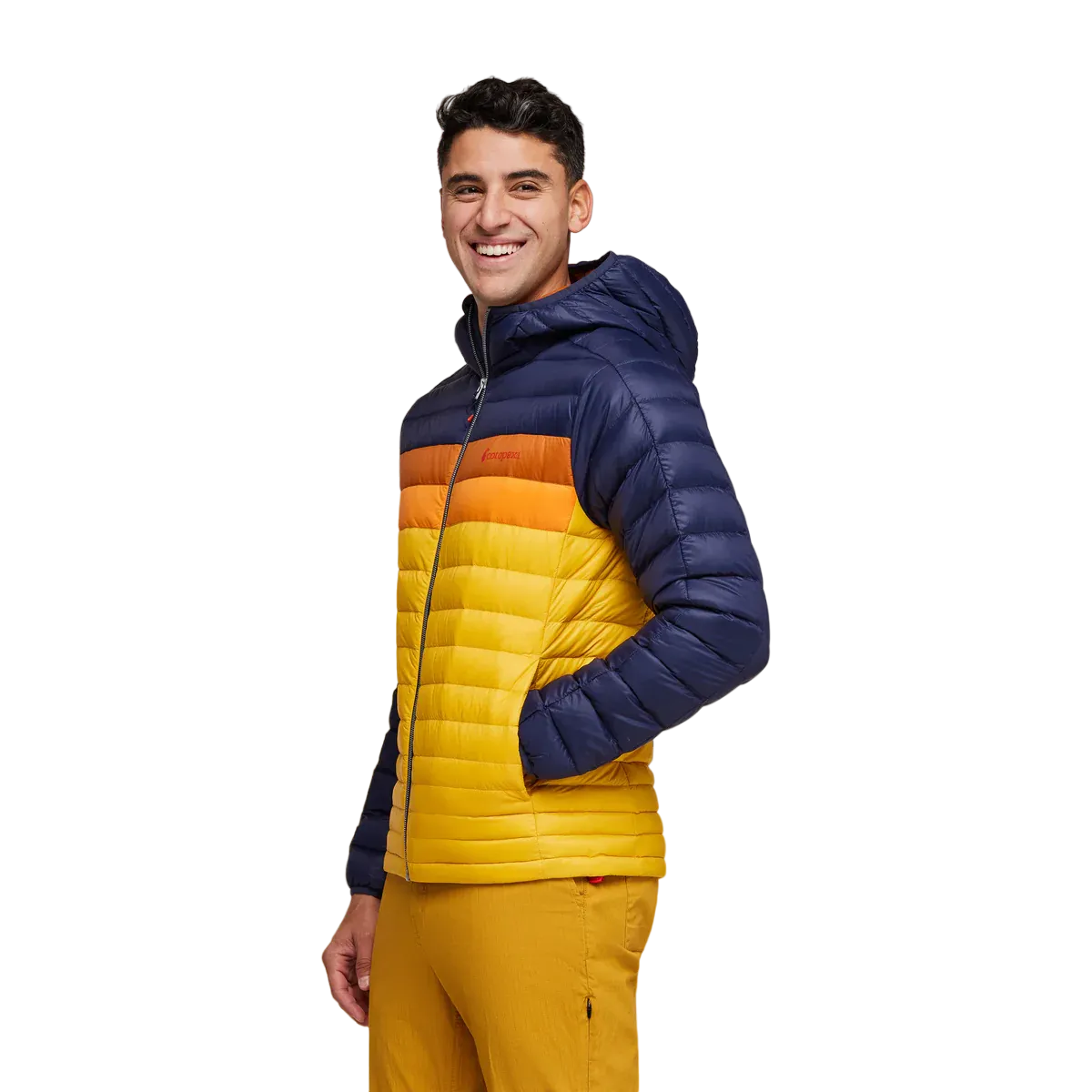 Cotopaxi Fuego Hooded Down Jacket Men's Retro Striped Down Jacket