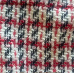 Couture Cherry & Licorice Wool Blend Bouclé (Made in Italy)