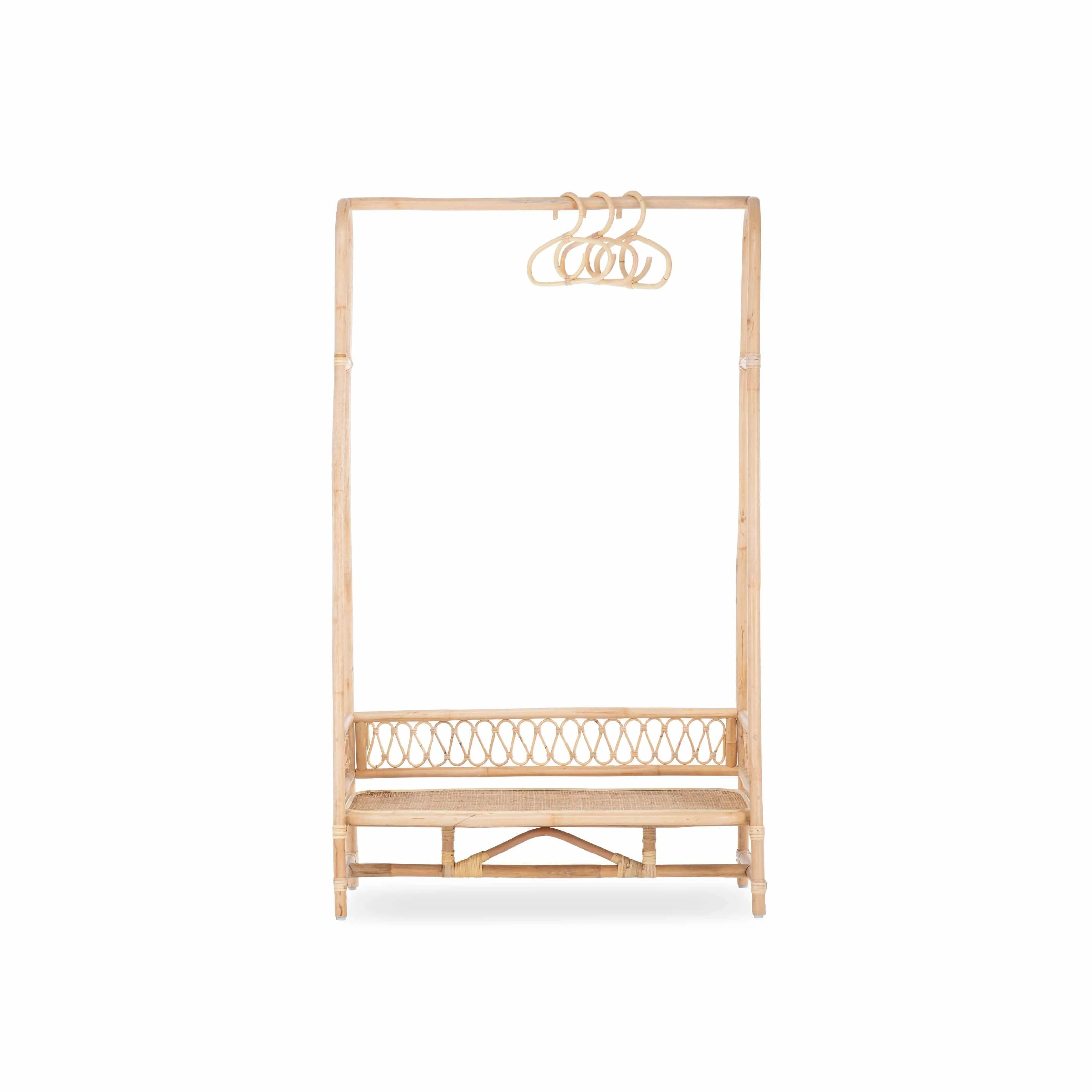 CuddleCo Aria Crib and Hanging Rail Room Set in Rattan