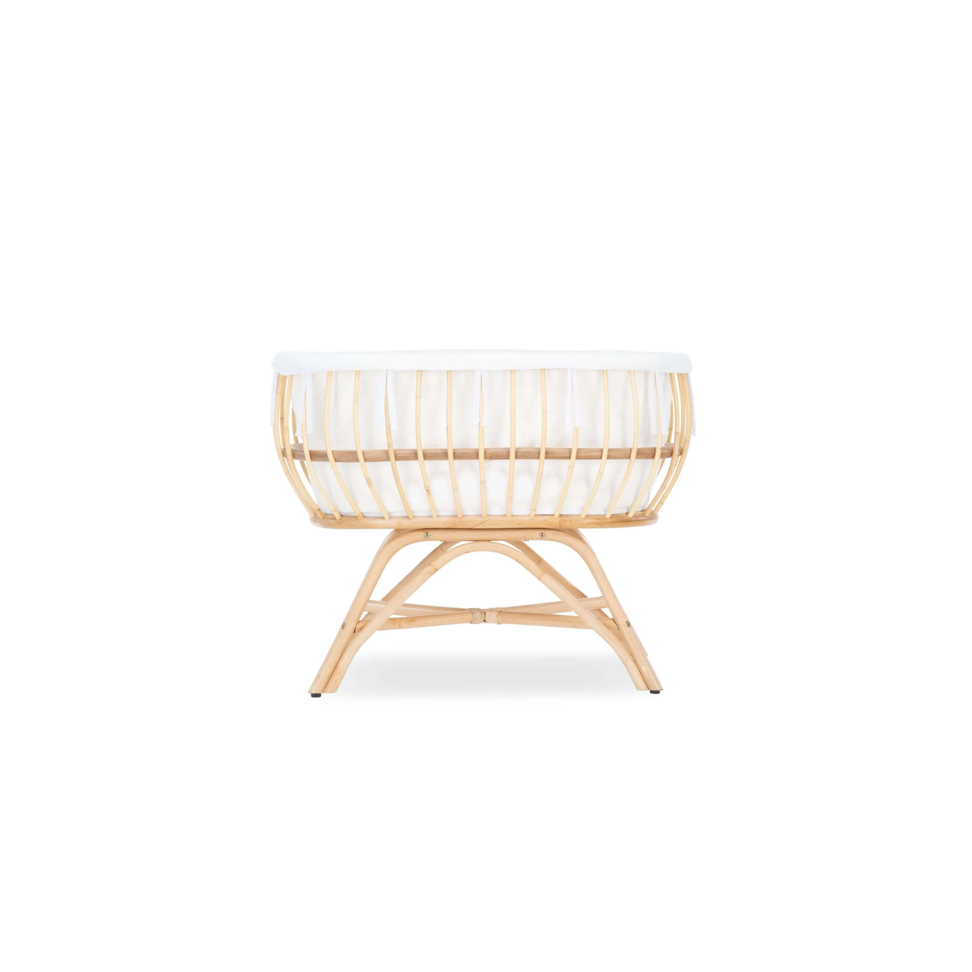 CuddleCo Aria Crib and Hanging Rail Room Set in Rattan