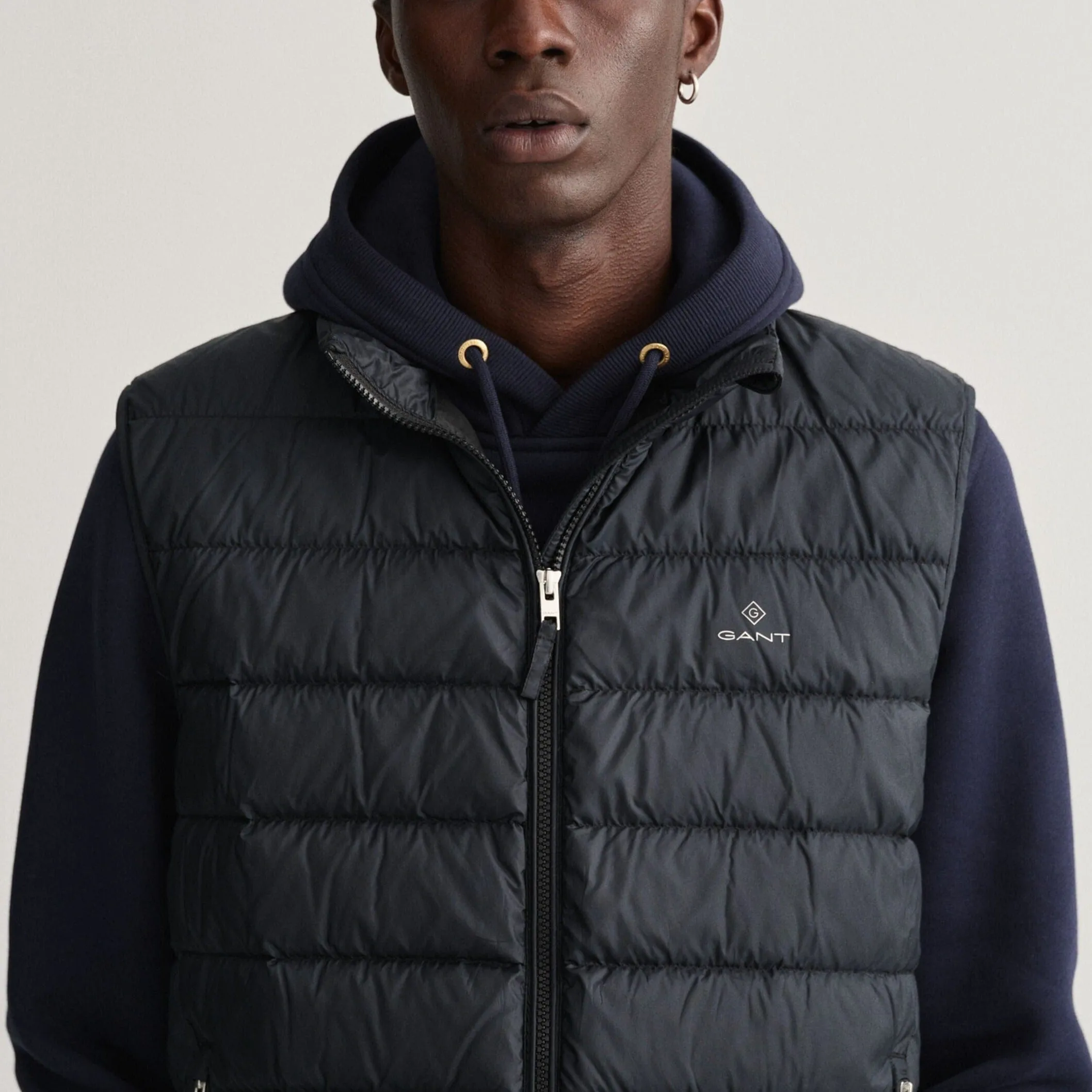 GANT Light Down Gilet Black