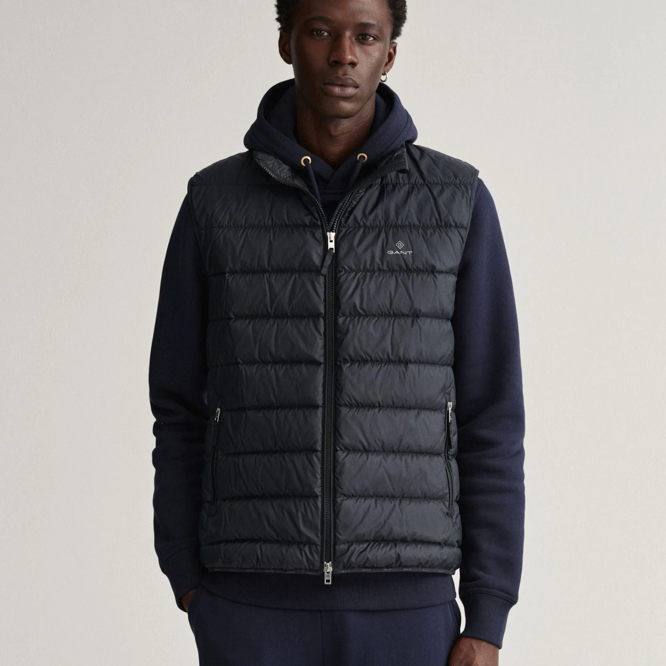 GANT Light Down Gilet Black