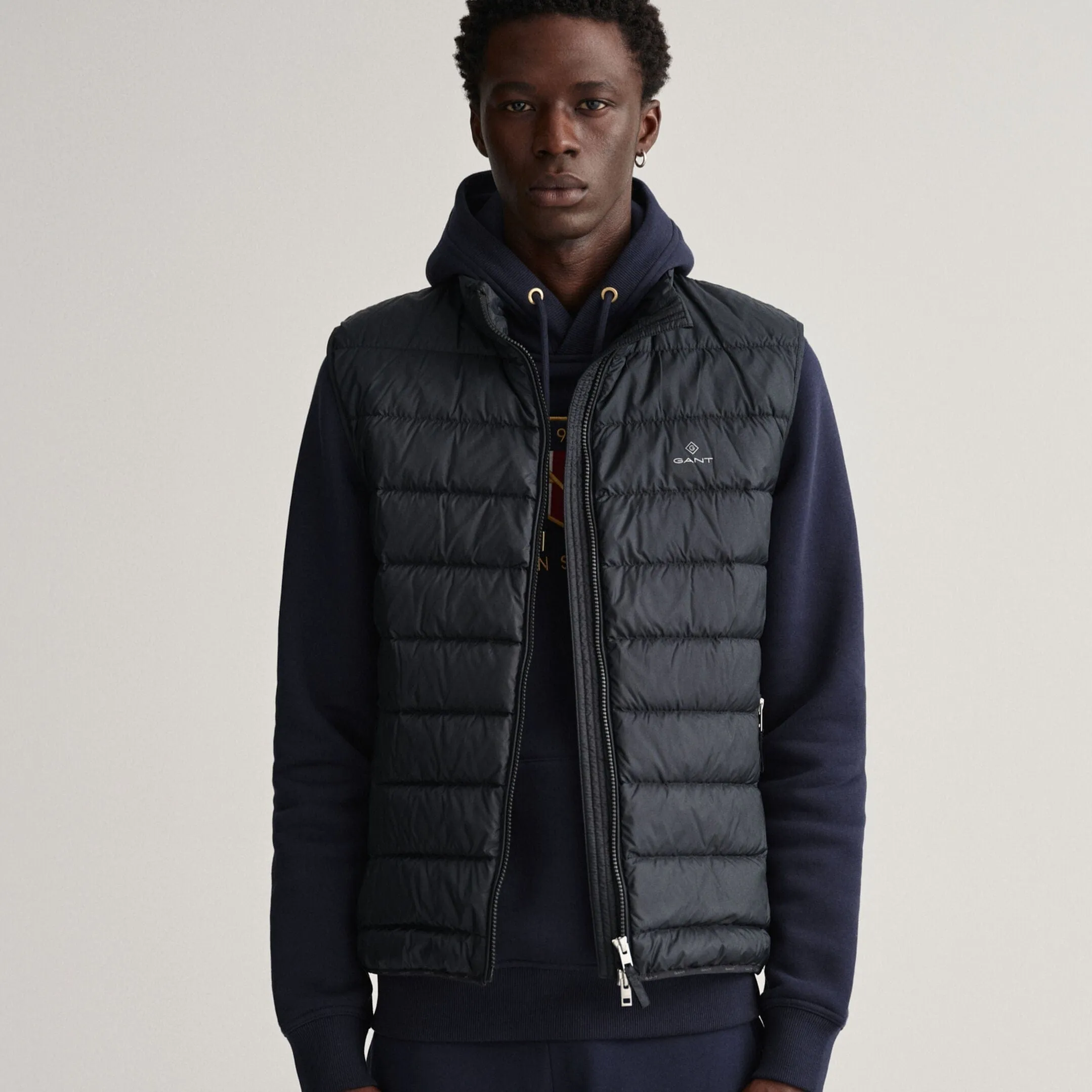 GANT Light Down Gilet Black