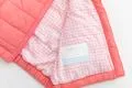 Girl's Puffer Vest W/ Painted Gingham Liner in Flamingo Pink