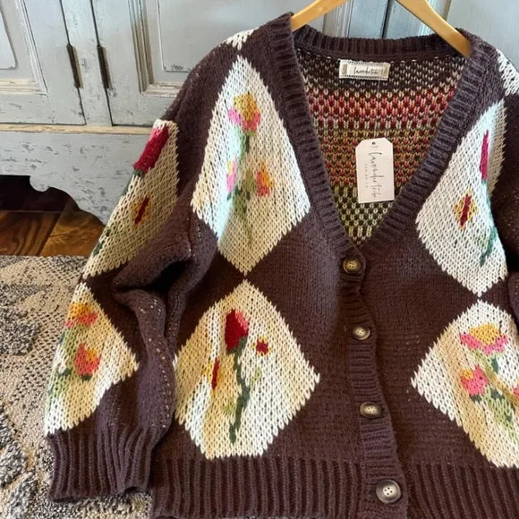 Handmade Chunky Wool Knit Cardigan Sweater