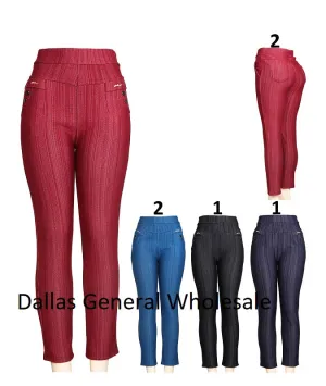 Ladies Trendy Fur Lining Jeans Wholesale