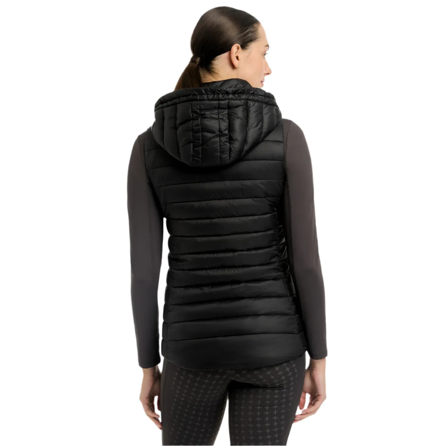 LeMieux Tilly Ladies Hooded Puffer Vest, Black