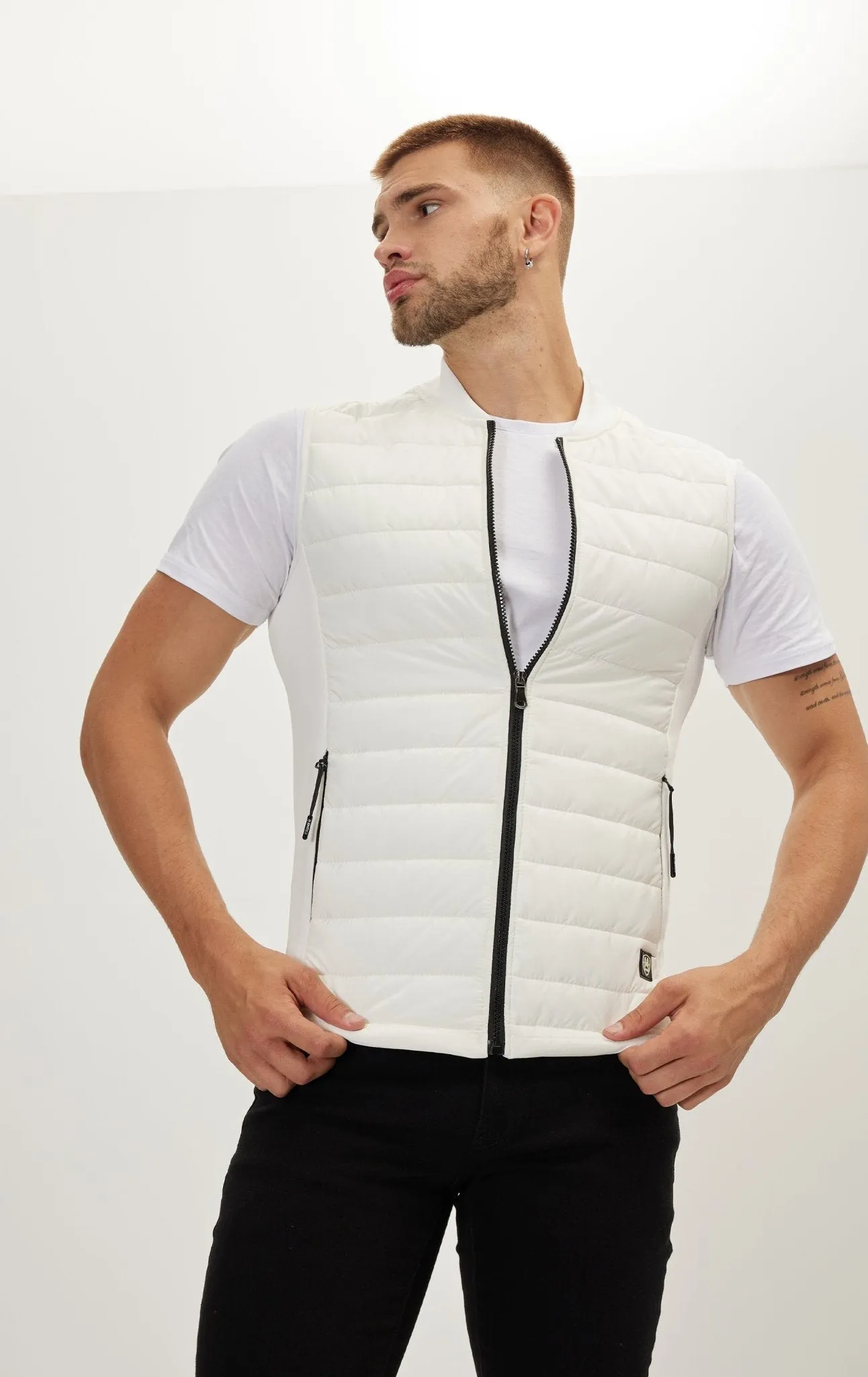 Lightweight Puffer Vest - Off White