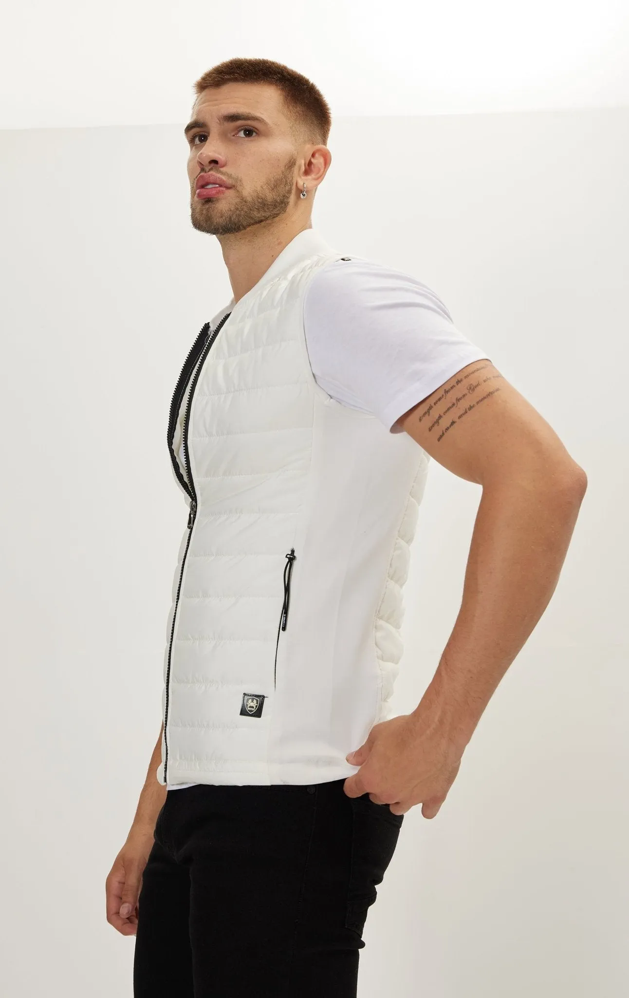 Lightweight Puffer Vest - Off White