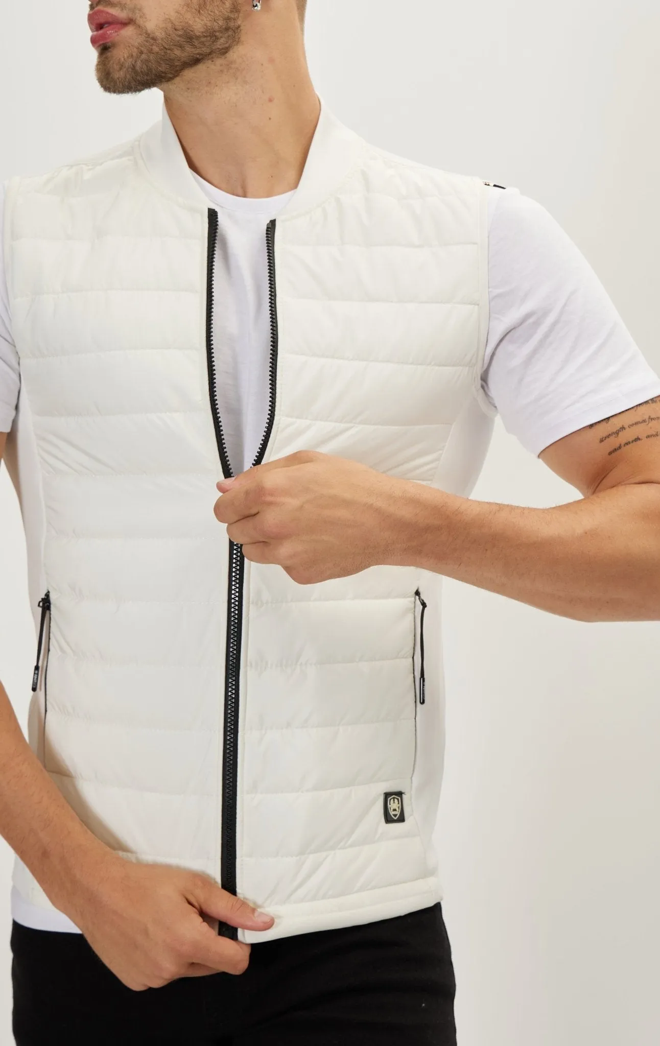 Lightweight Puffer Vest - Off White