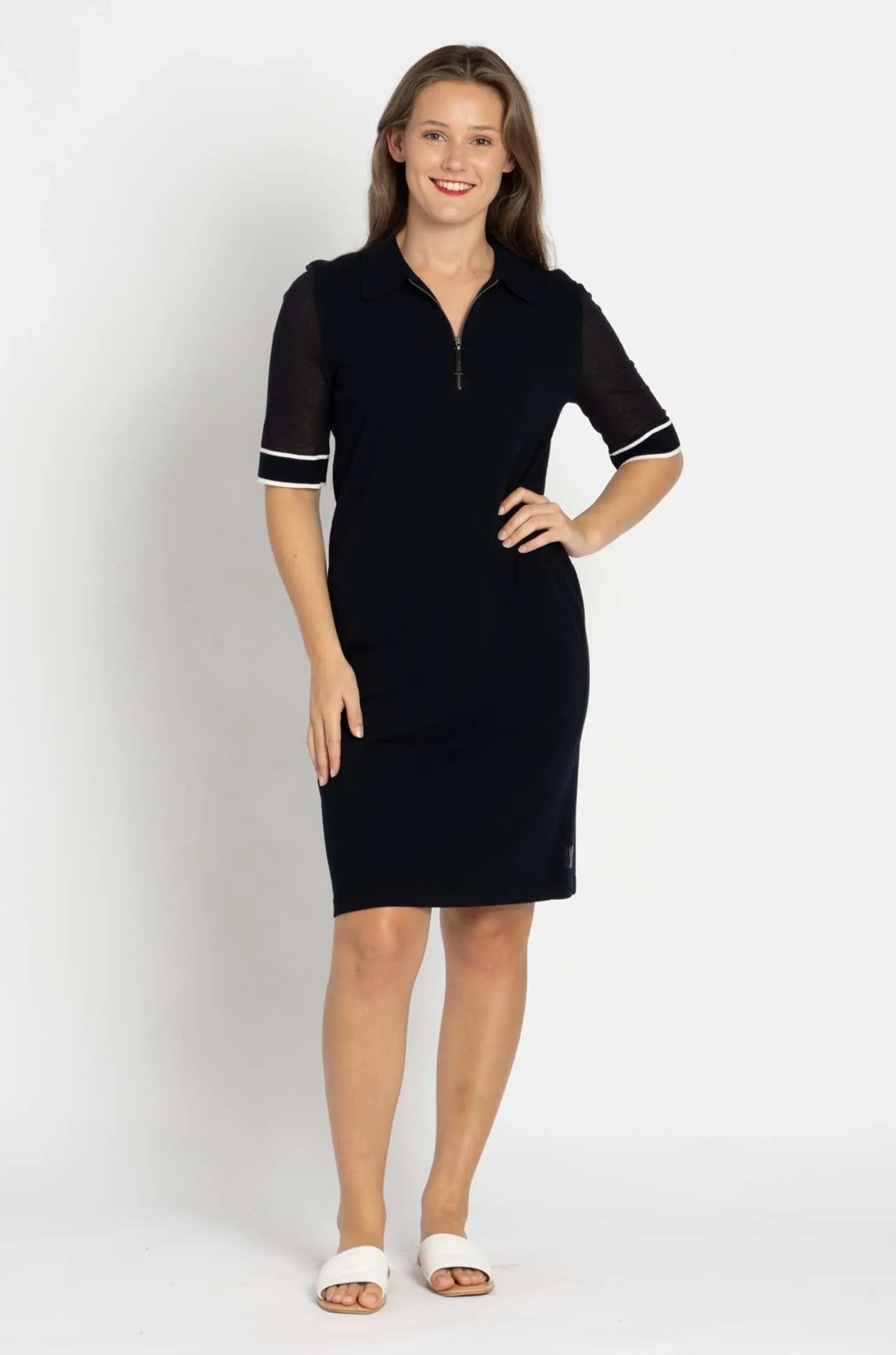 Marc Cain - Zip Front Polo Dress