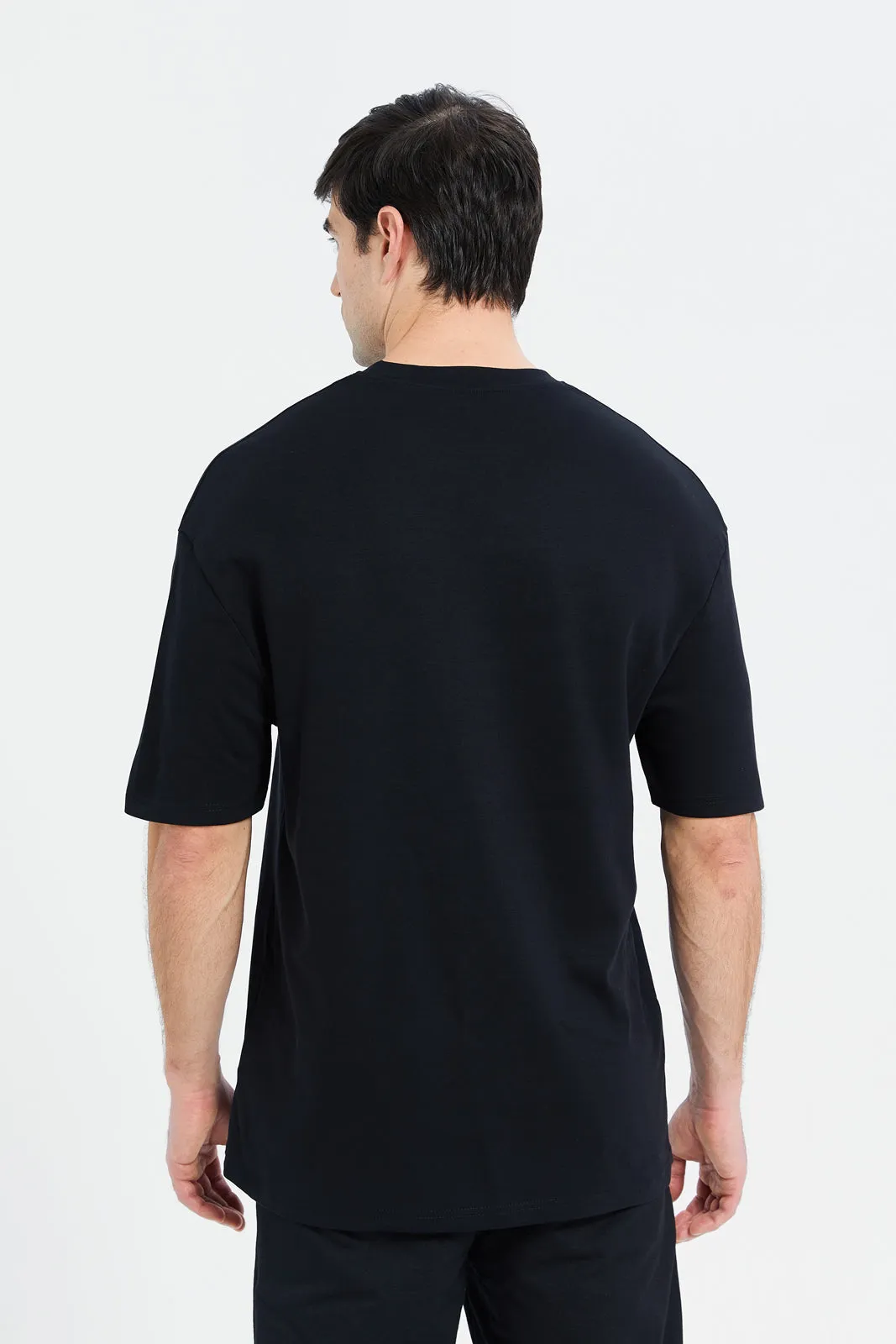 Men Black Soft Touch Oversize T-Shirt