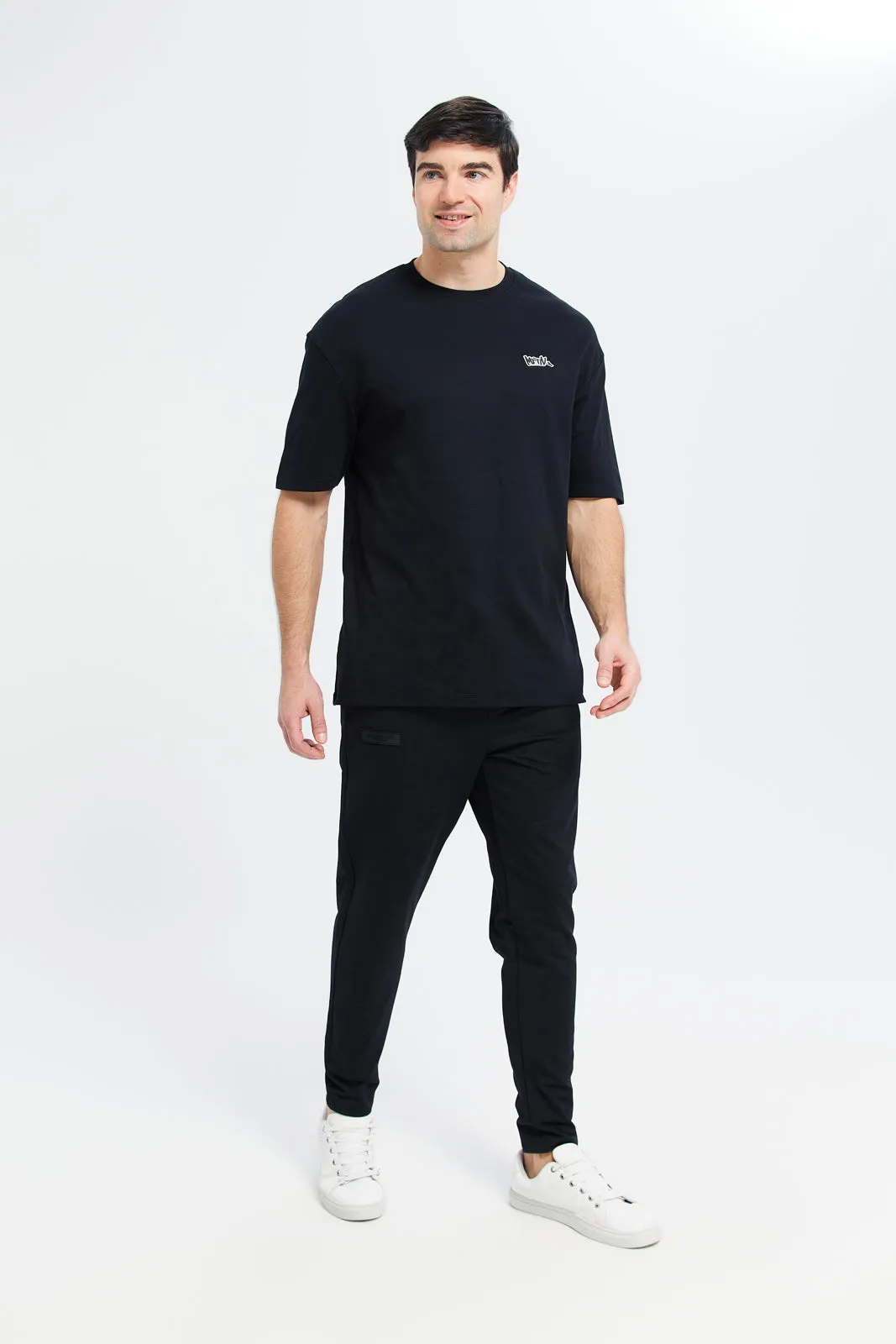 Men Black Soft Touch Oversize T-Shirt