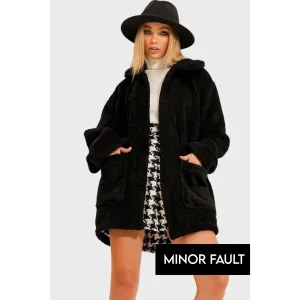 (Minor Fault) Black Teddy Coat Jacket