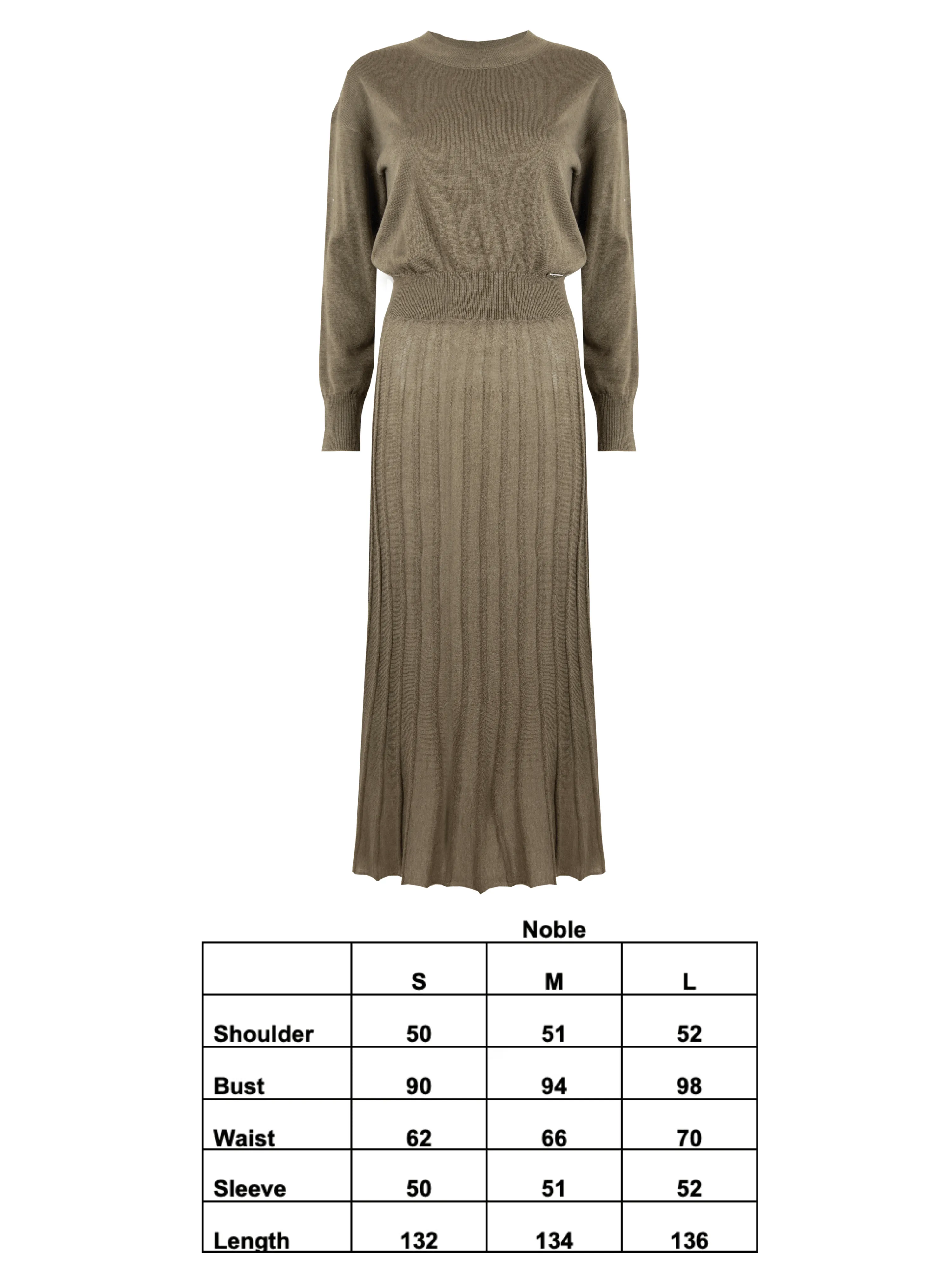 NOBLE KNITTED DRESS KHAKI