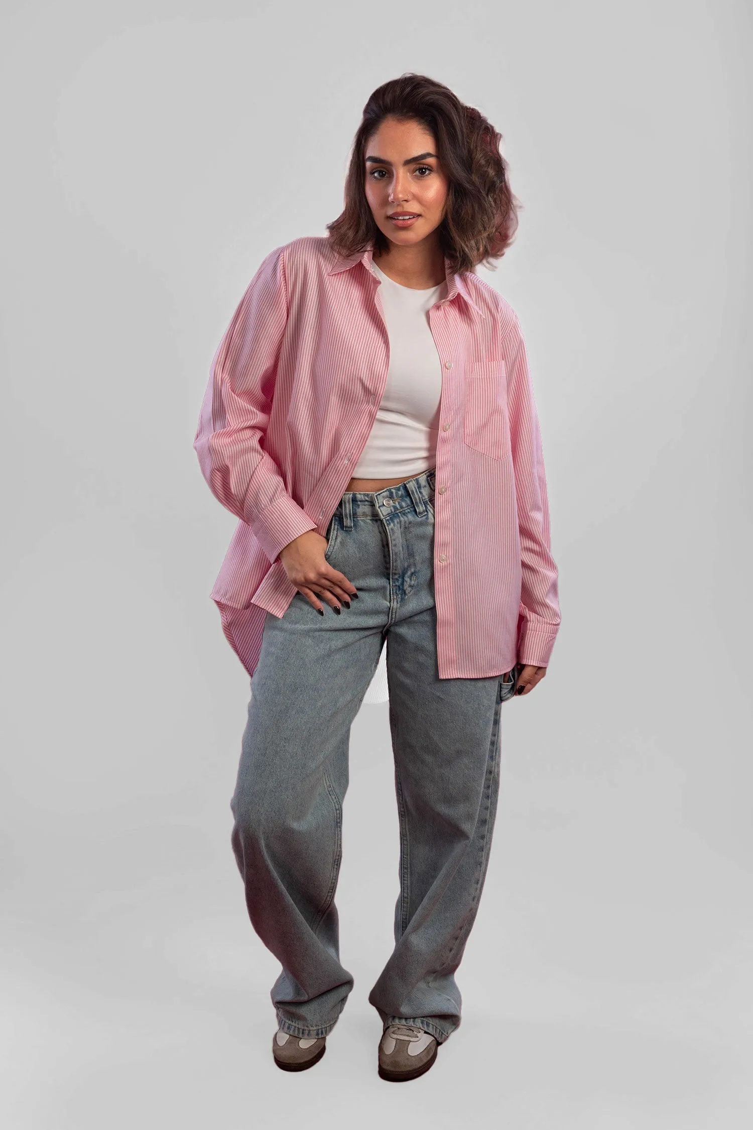 Oversized High-Low Hem Shirt - Mitcha Label