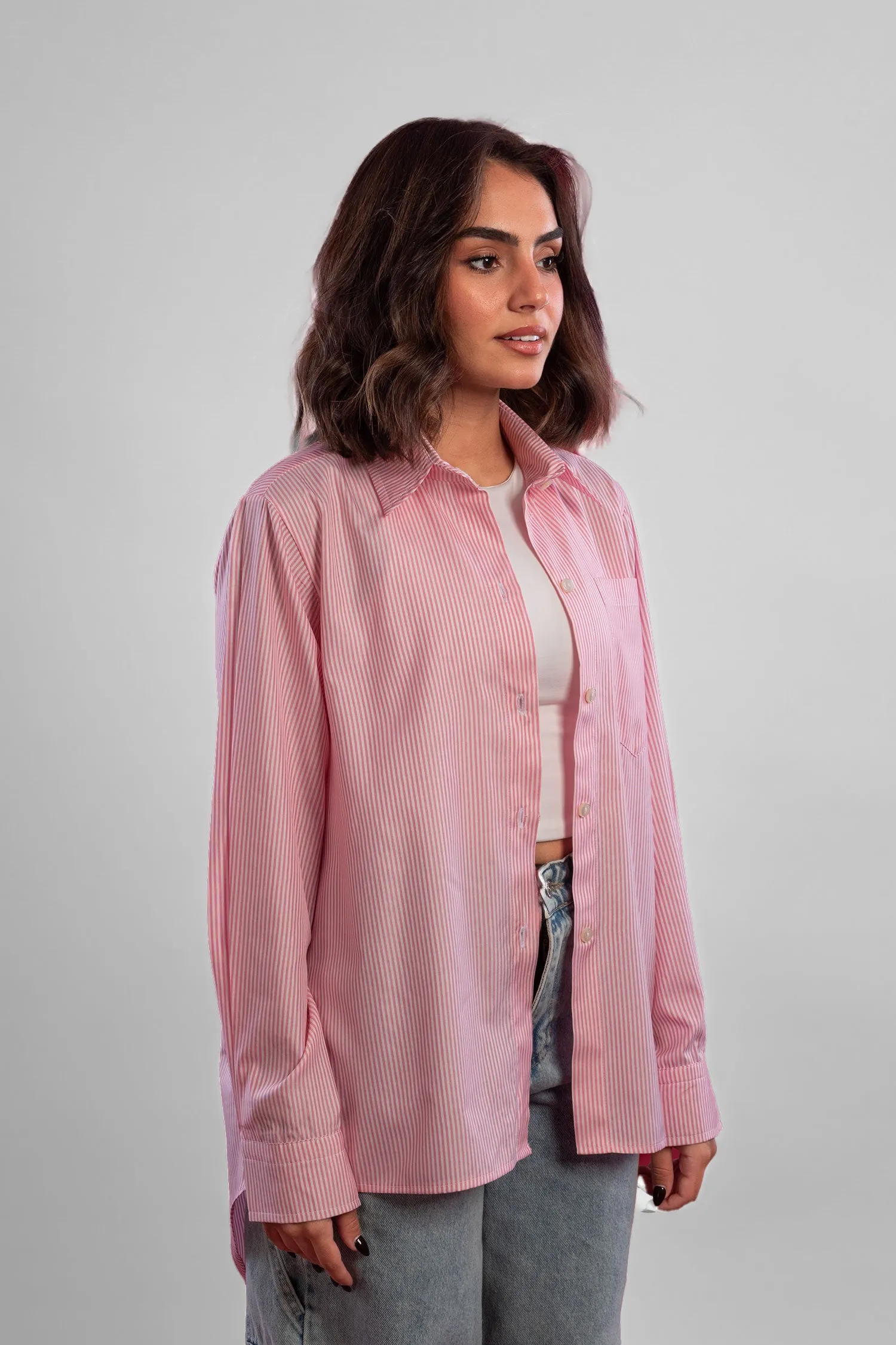 Oversized High-Low Hem Shirt - Mitcha Label