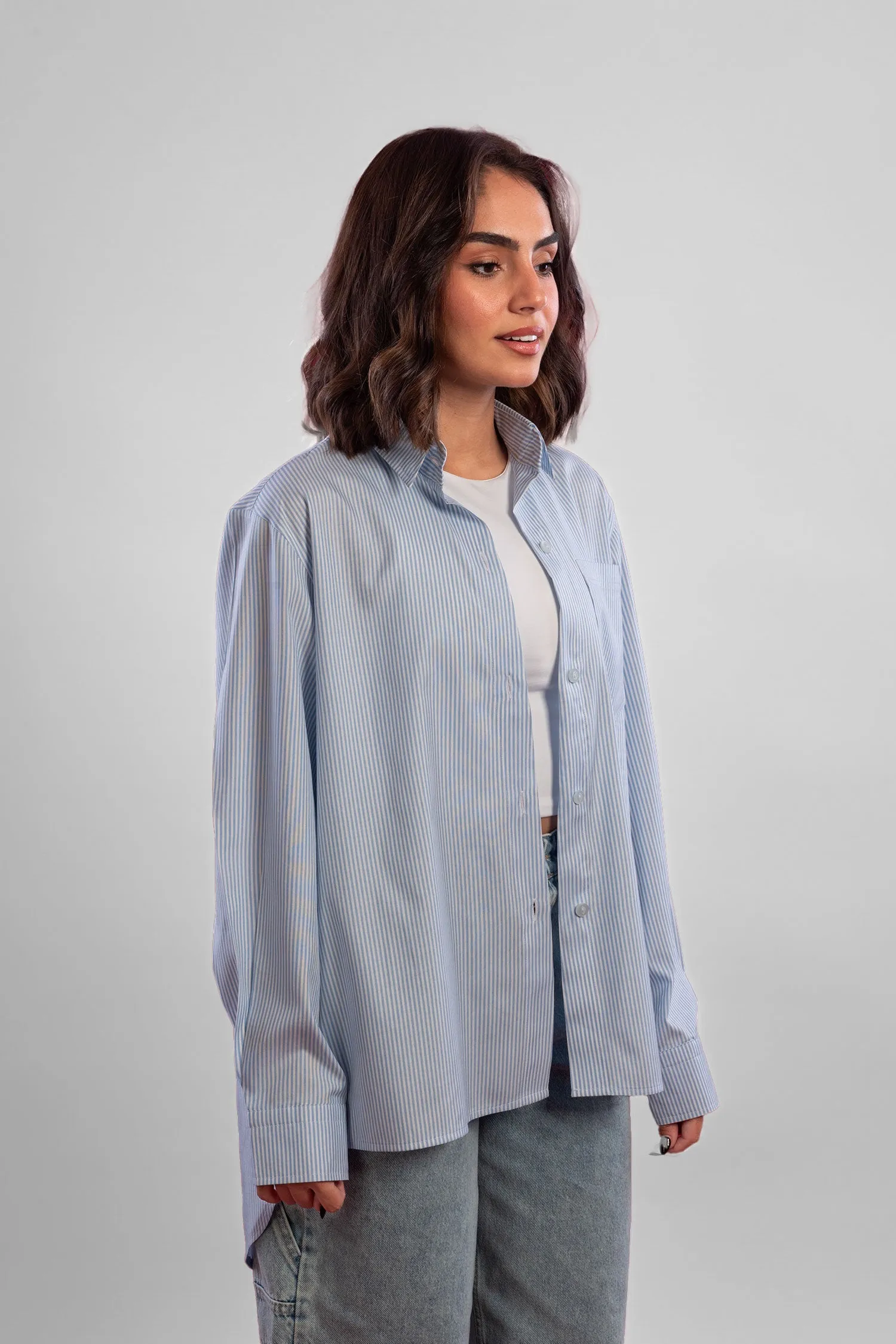 Oversized High-Low Hem Shirt - Mitcha Label