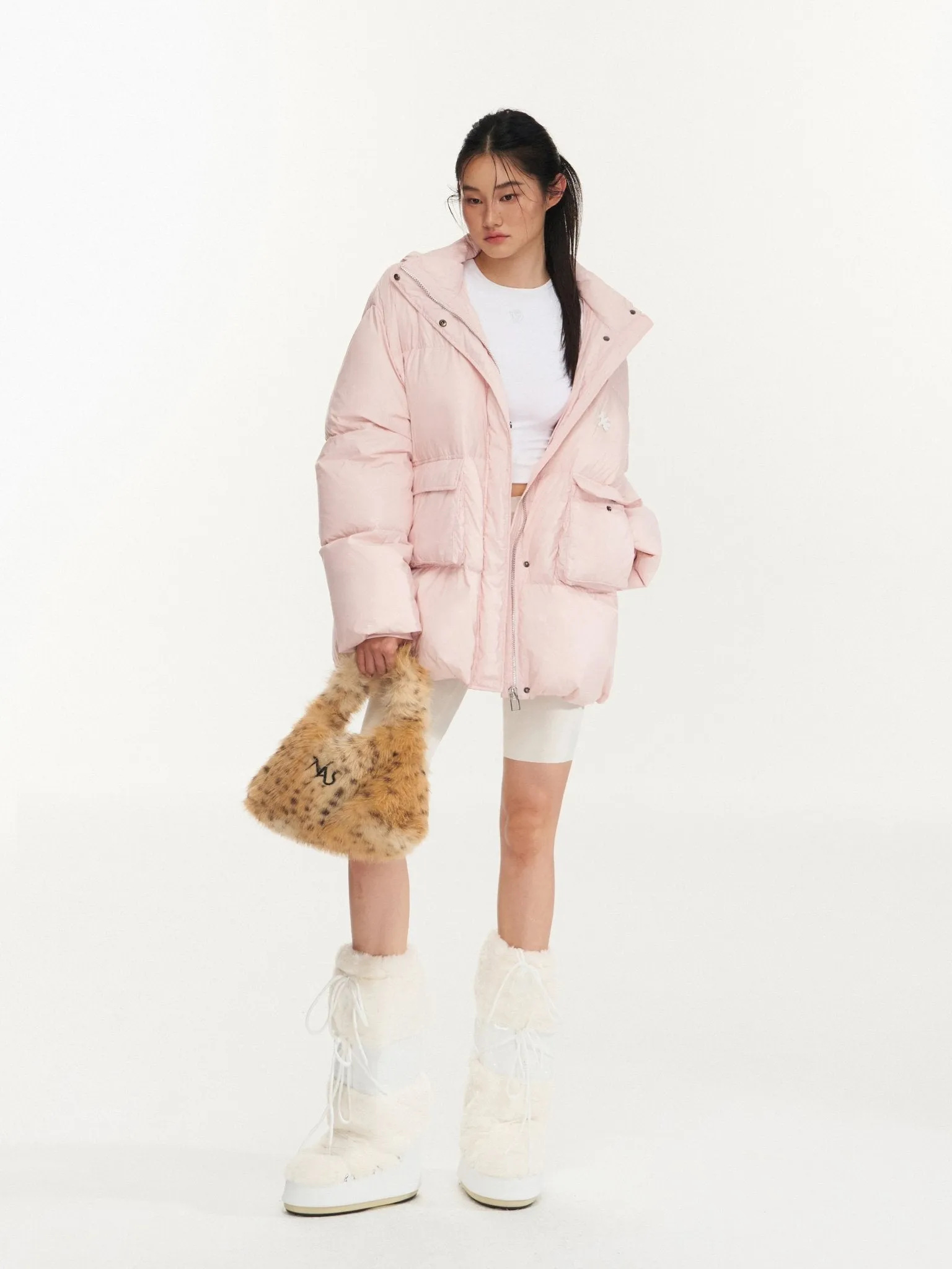 Space Down Jacket In Pink