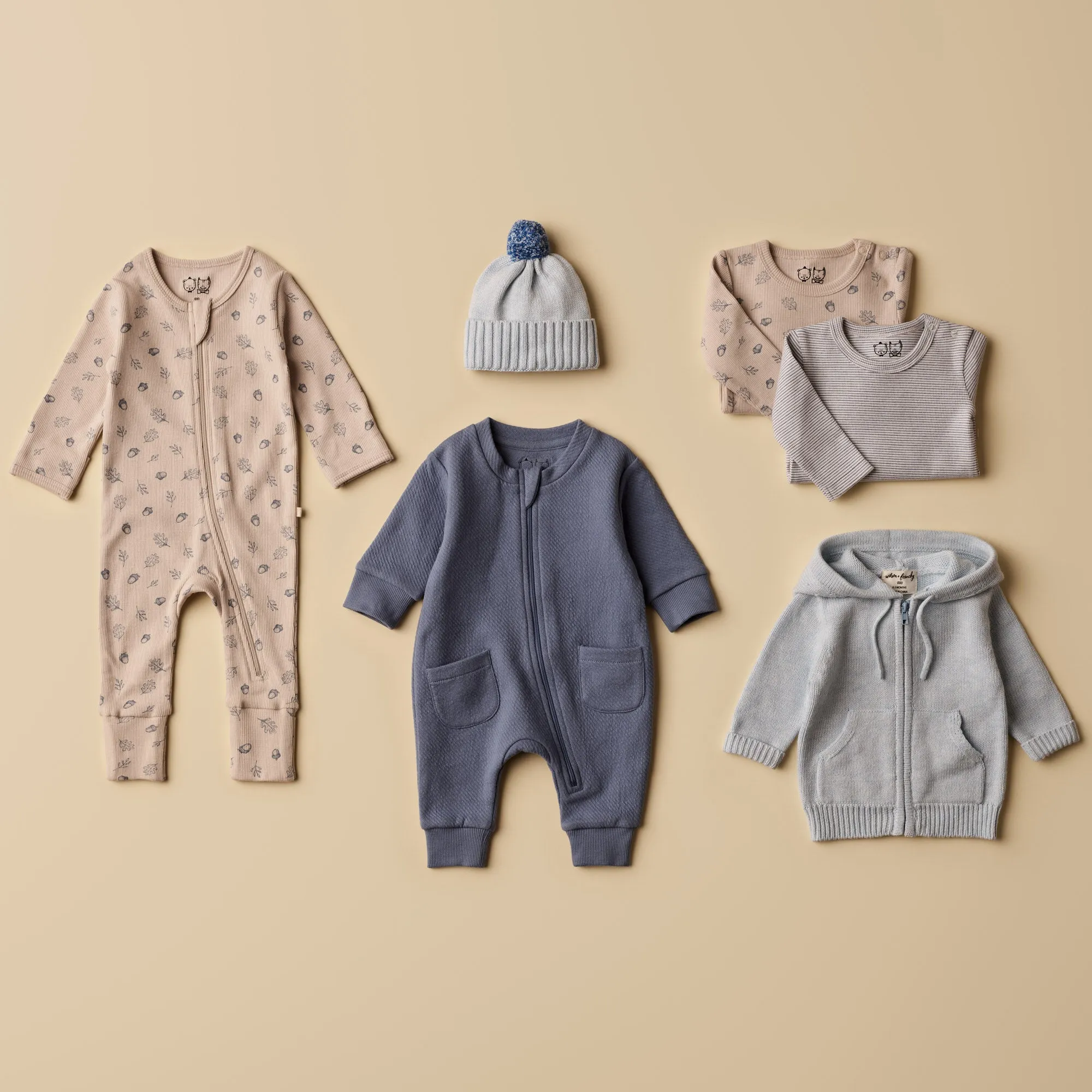 Storm Blue Organic Quilted Growsuit