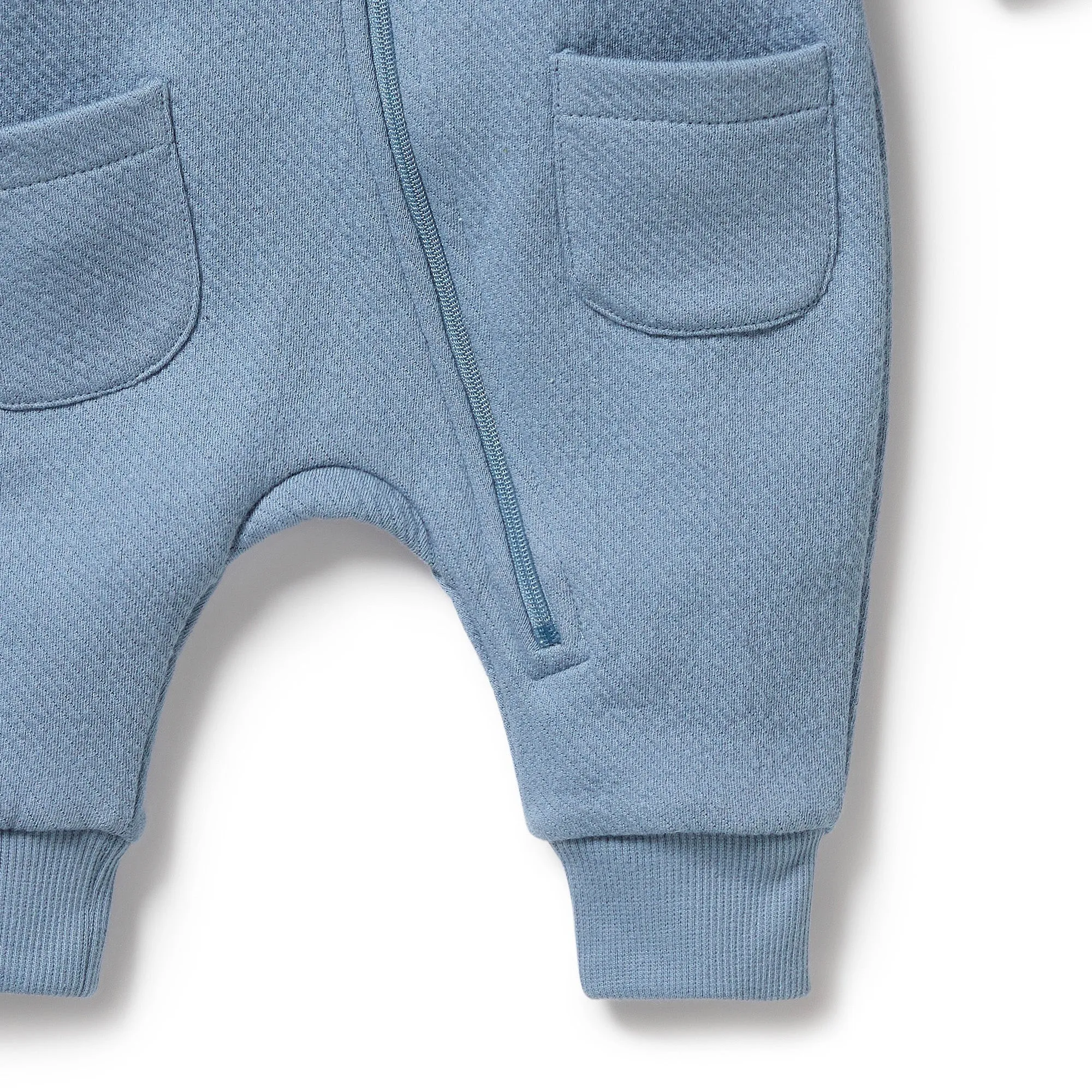 Storm Blue Organic Quilted Growsuit