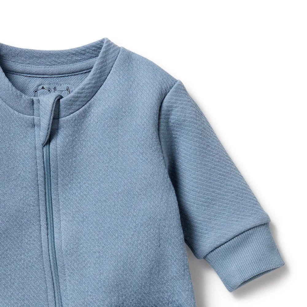 Storm Blue Organic Quilted Growsuit