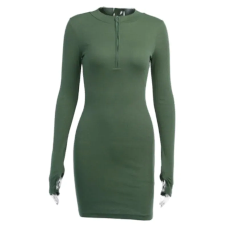 Stylish Sexy Women's Long Sleeve Bodycon Knitted Dresses