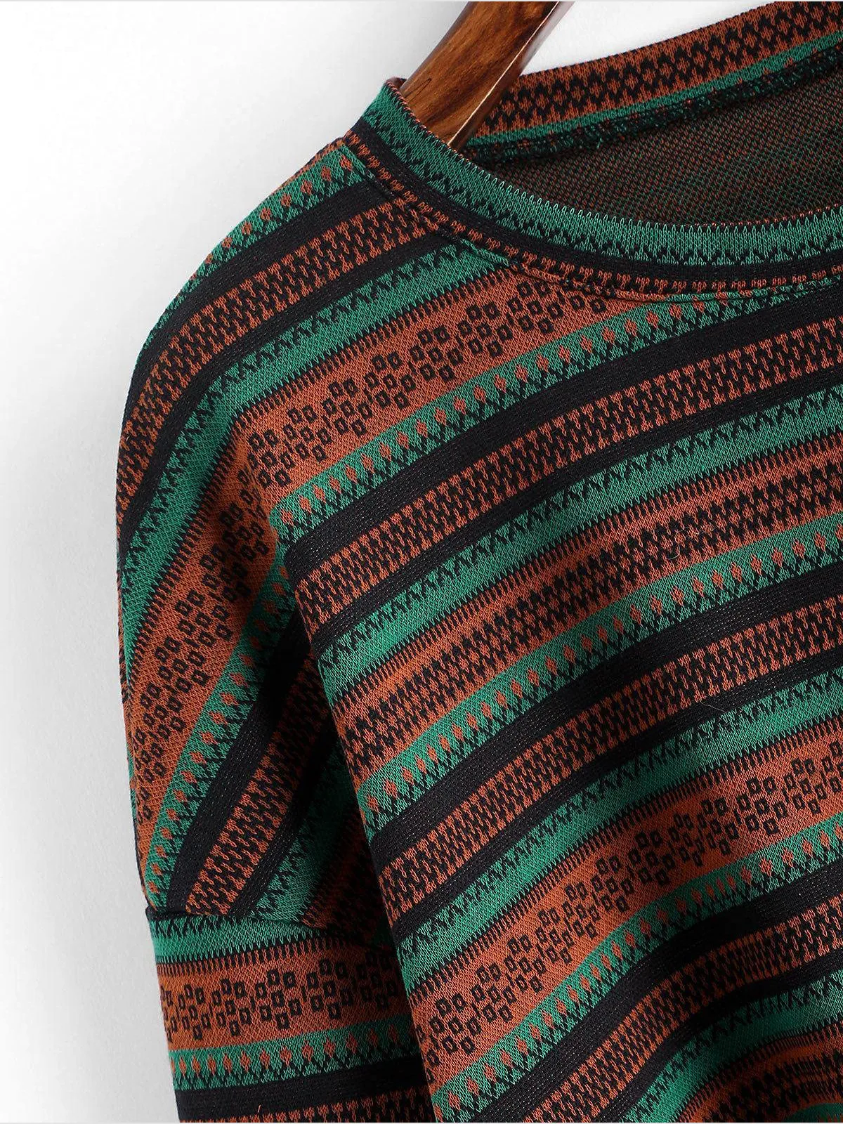 Tribal Pattern Knit Sweater