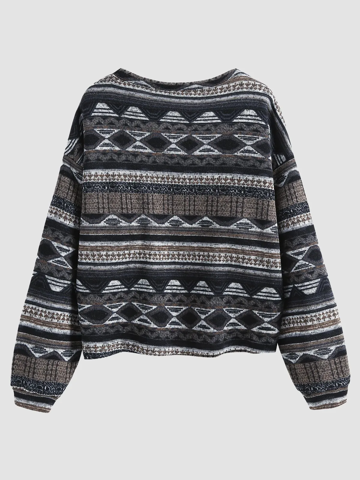 Tribal Pattern Knit Sweater