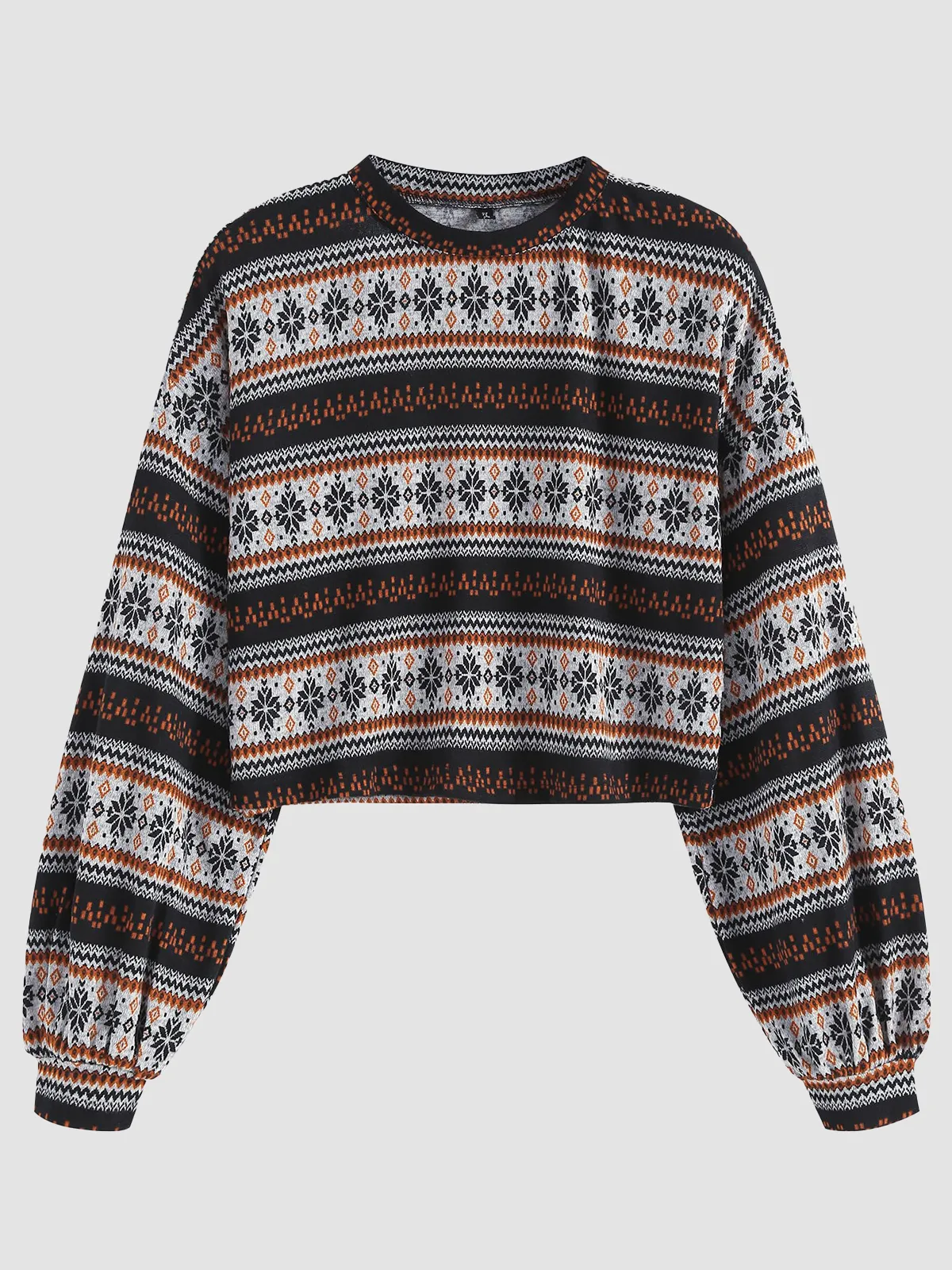 Tribal Pattern Knit Sweater