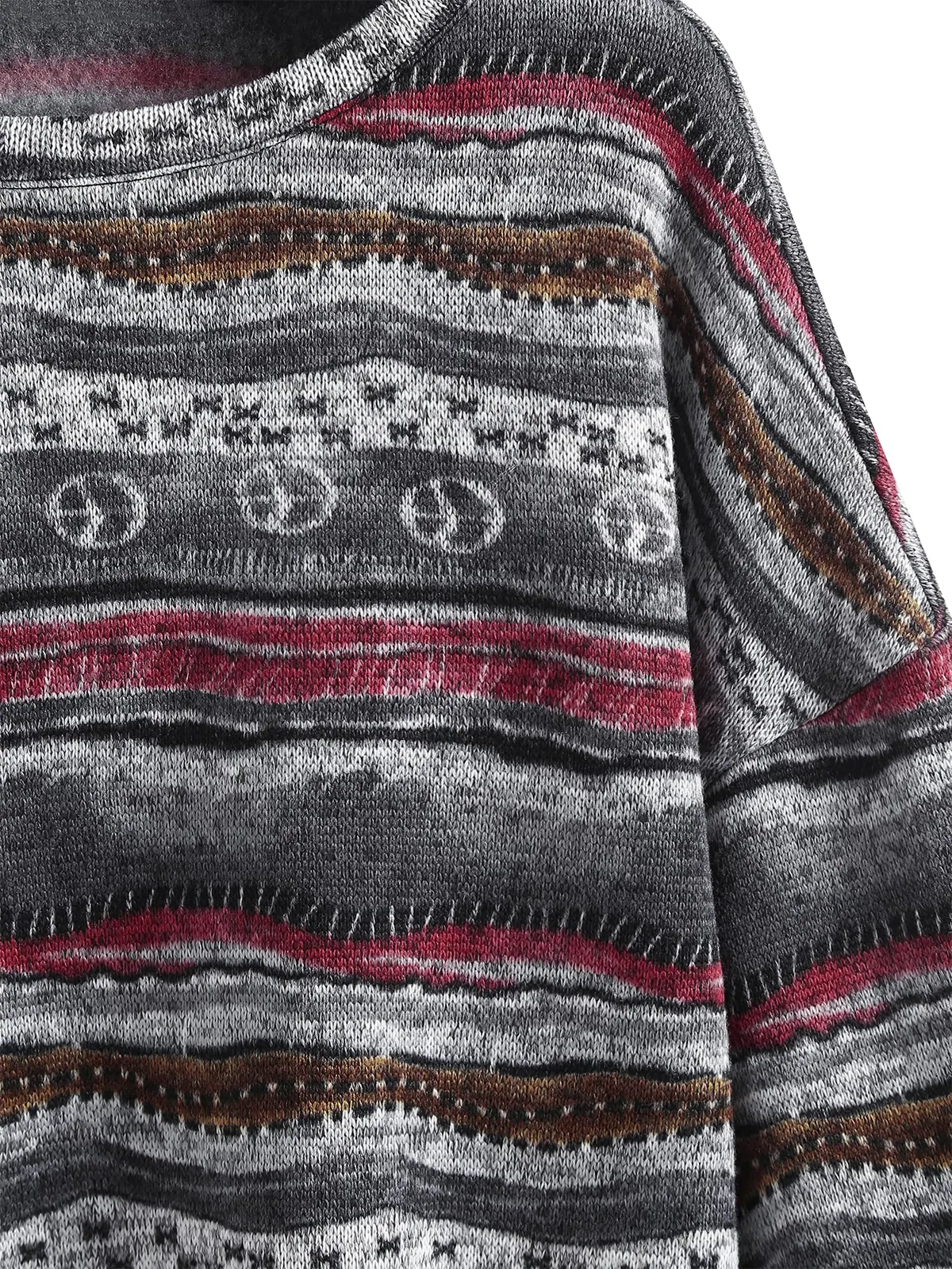 Tribal Pattern Knit Sweater