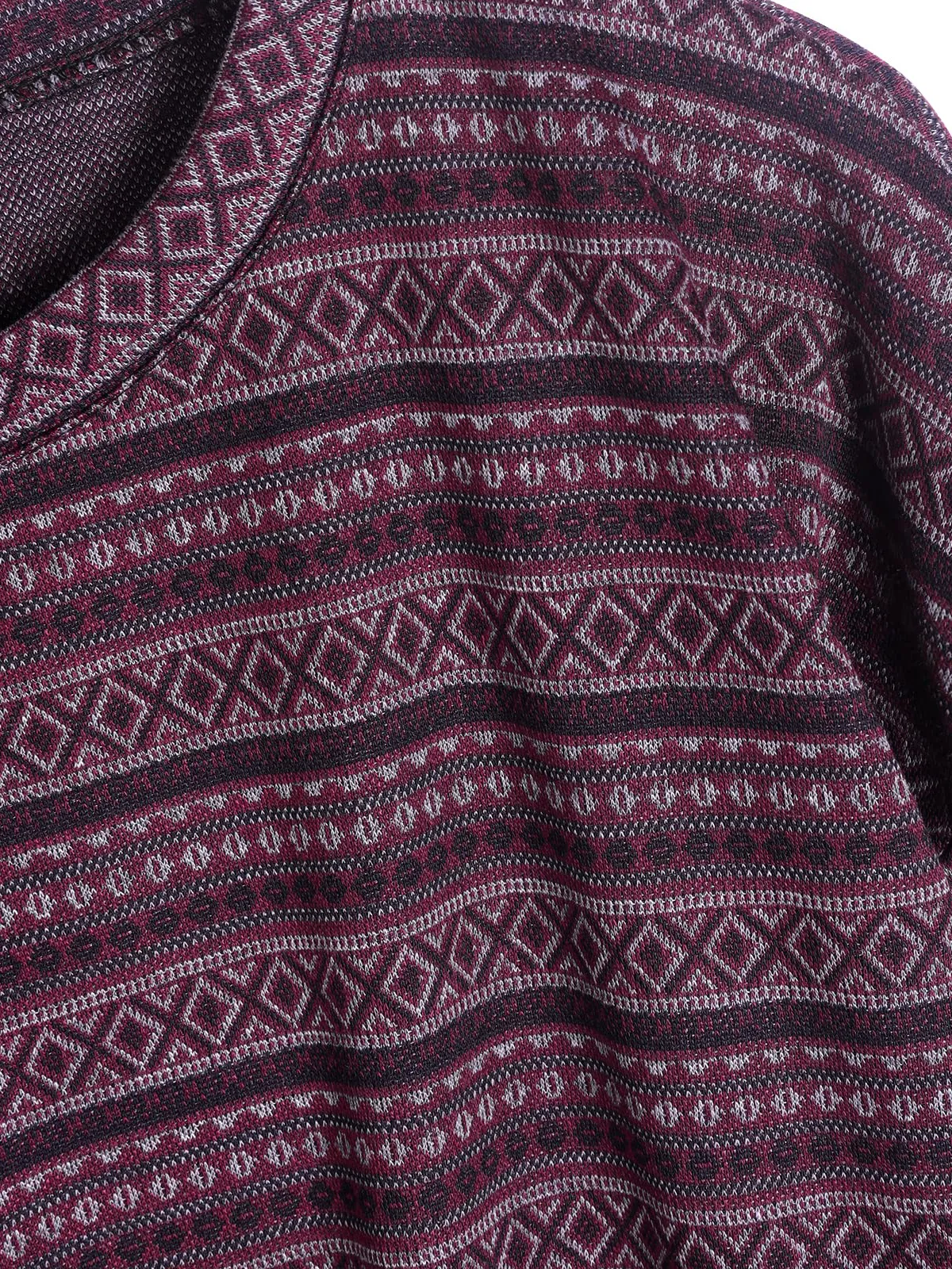 Tribal Pattern Knit Sweater