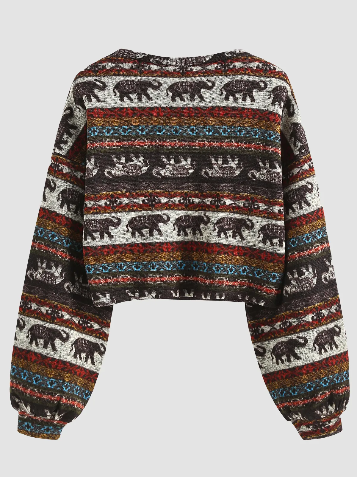 Tribal Pattern Knit Sweater