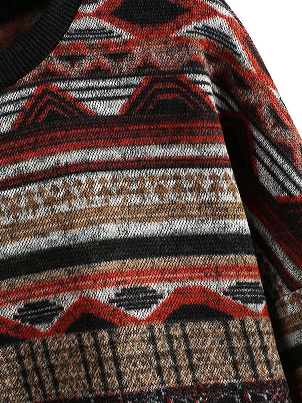 Tribal Pattern Knit Sweater