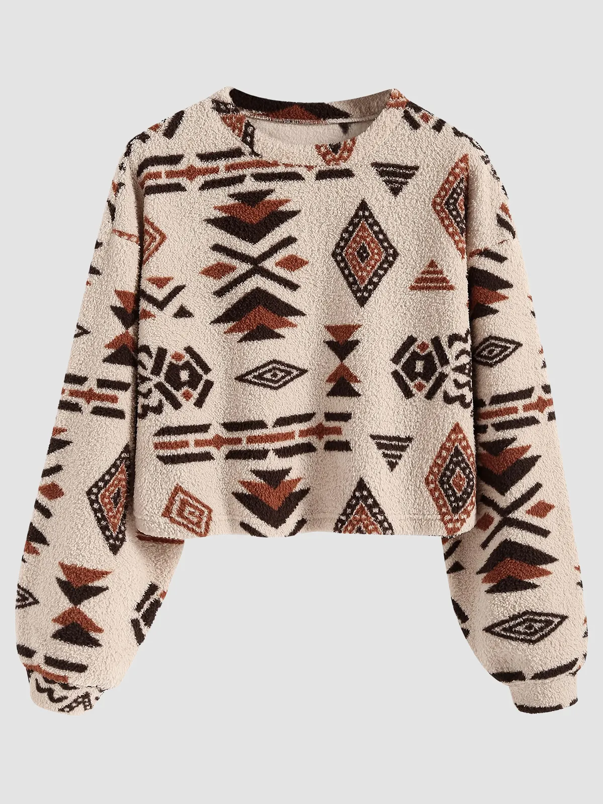 Tribal Pattern Knit Sweater