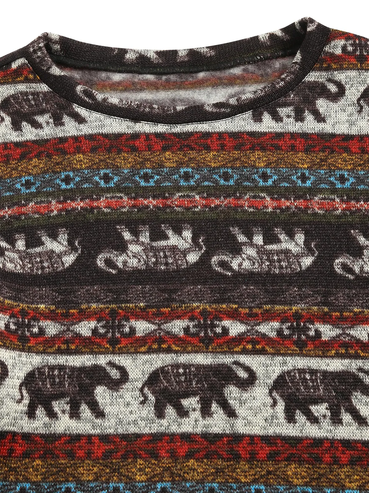 Tribal Pattern Knit Sweater