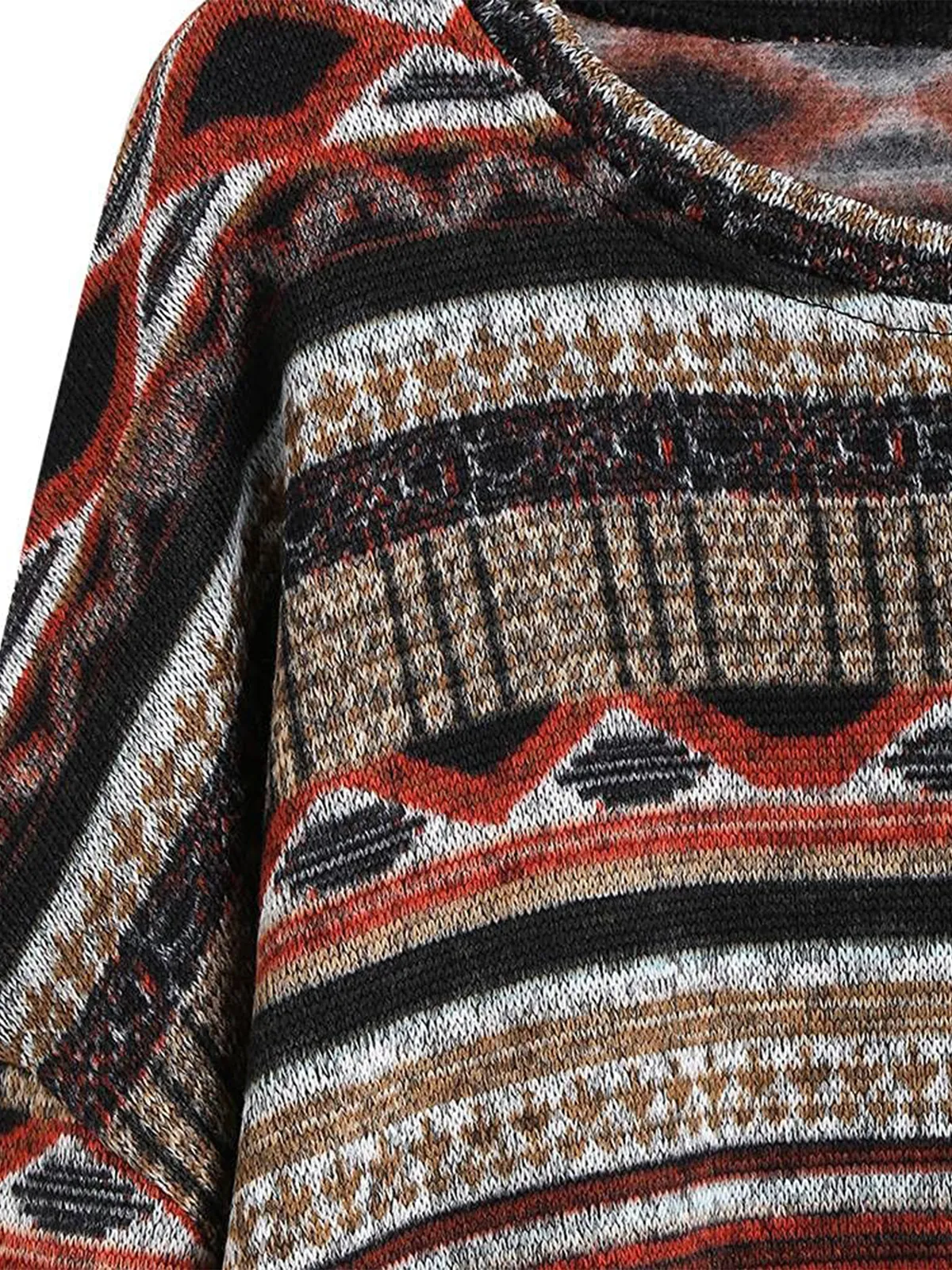 Tribal Pattern Knit Sweater