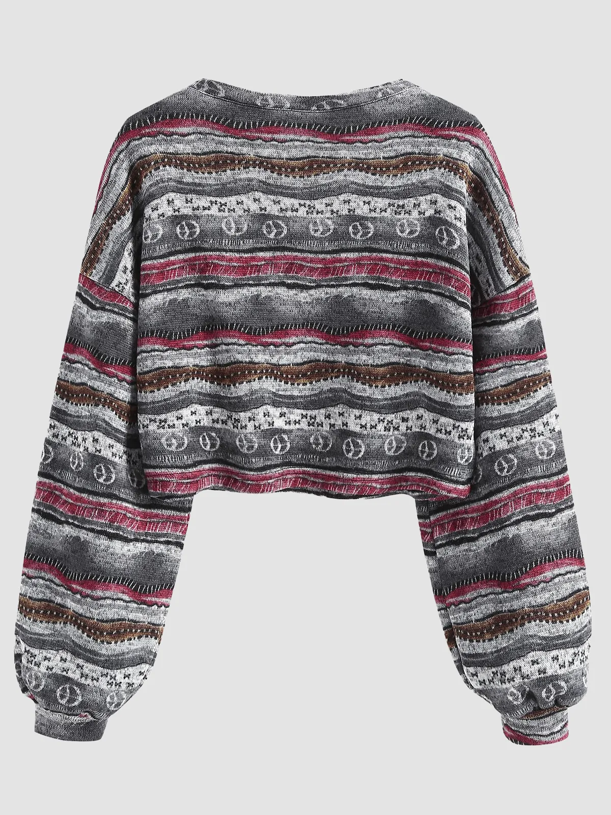 Tribal Pattern Knit Sweater