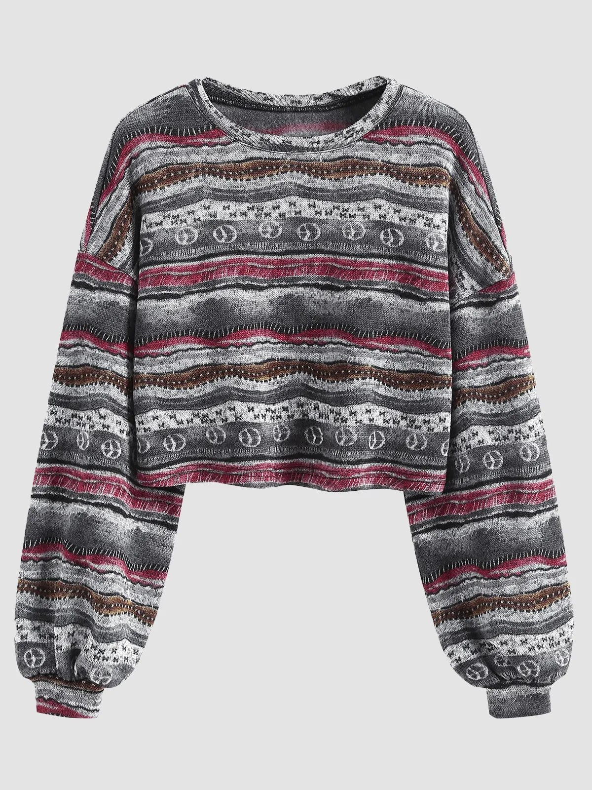 Tribal Pattern Knit Sweater