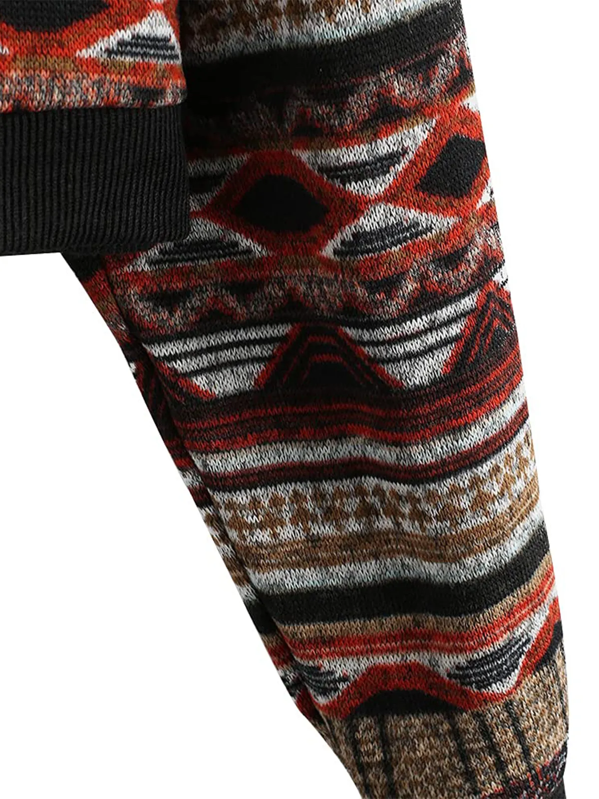 Tribal Pattern Knit Sweater