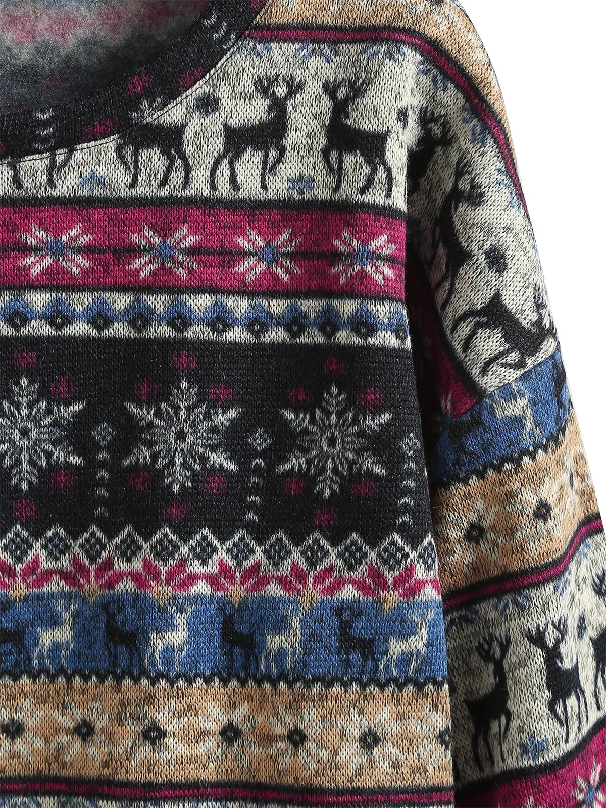 Tribal Pattern Knit Sweater